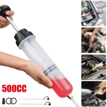 Lislark 500ML Car Oil Fluid Extractor Fluid Syringe Pump Manual Suction Transfer Filling - White - View 3