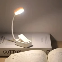 1pc Portable Clip-On Book Light, Battery Powered (Batteries Not Included) Mini Nightlight, Compact Book Light Suitable For Room, School, Bedroom, Study, Living Room, Learning, Office, Reading, Ideal Holiday Gift, Valentine's Day, Christmas, Birthday, Back To School Gift