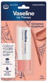 Vaseline [4.2克]| 斋月吉祥| 开斋后焕发光彩|凡士林葡萄柚润唇膏| 深层滋养极度干燥的双唇| 纯素润唇护理|