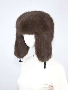 1pc Thick Faux Fox Fur Trapper Hat, Hat And Scarf Set Suitable For Autumn/Winter Outdoor Activities, Warm & Versatile For Hiking, Skiing, Cycling And Daily Wear, Retro Acrylic Bucket Hat, Fleece Lined Aviator Hat, Halloween Gift