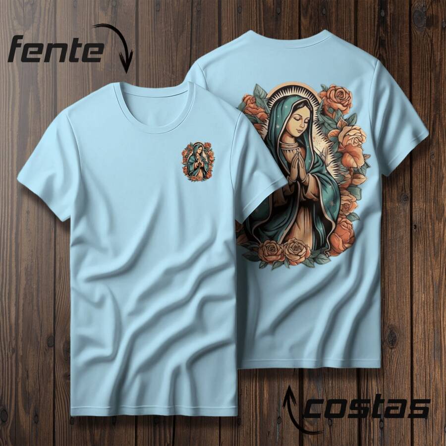 Our Lady T-Shirt Exclusive Premium Shirt - Baby Blue - View 1