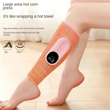 无线腿部按摩器，三种模式，包括气压按摩和加热，提供加热小腿和足部按摩，三种强度可调，单腿适用，2000mAh电池 - 彩色 - 查看 3