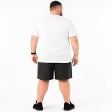Kit 3 Bermudas Tactel Plus Size Masculino - Esportes Casual - 3 Preto - Visão 5