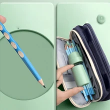 晨光双孔卷笔刀削屑盒装1个，轻松旋转卷笔刀，便携式学生卷笔刀，木质杆铅笔刀APS912D4，小巧方便携带，适合学生和办公室用户，返校用品