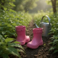 Kid's Rain Boots - Pink - View 5