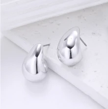 1pair Korean Fashionable & Minimalist Gold-Plated Small Peanut Shaped Earrings Suitable For Daily Wear, Parties, As A Gift For Valentine's Day,Mom,Mother,Mother's Day,Gift