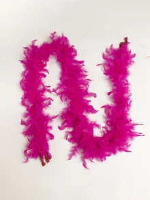 1条长款仿羽毛围巾，适用于DIY项目、生日派对服装、婚礼摄影道具、舞台表演、家居和派对装饰、嘉年华用品（80厘米）