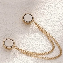 2/4/6/8/10pcs Multi-Functional Magnetic Clips, New Magnetic Clips, Strong Magnetic Scarf Clips With Chain, Shirt Clips, Fashion Accessories For Tightening T-Shirt Hem, Neckline Hem And Pant Hem, Halloween Decor