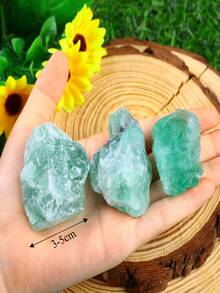 QYDCX 1/3/5pcs Natural Green Fluorite Crystal Raw Stones 3-5cm, Rough Specimens For Tumbling, Cabbing & Polishing - Chakra Balancing Energy Grid, Wicca Altar, Reiki Healing Stones, Jewelry Grade Cabochon Rough - Green Fluorite - View 3