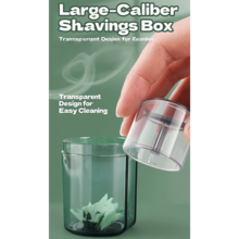 晨光双孔卷笔刀削屑盒装1个，轻松旋转卷笔刀，便携式学生卷笔刀，木质杆铅笔刀APS912D4，小巧方便携带，适合学生和办公室用户，返校用品