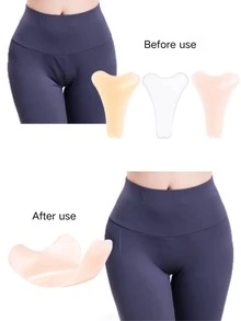 1 pieza/3 piezas Pegatinas de silicona impermeables y privadas para mujeres, para prevenir la exposición y la vergüenza al usar pantalones de yoga, trajes de baño para parques acuáticos, aguas termales o playa. Pegatinas de silicona especiales para la protección de las partes íntimas de las chicas en bikinis y trajes de baño.