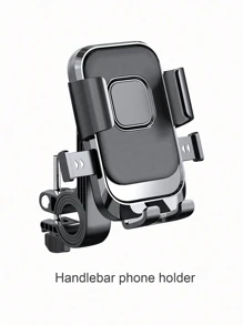 1PC Rotatable Bicycle/Motorcycle Mobile Phone Stand, Made Of High-Quality ABS Material, Stable, Suitable For Outdoor Cycling - Snap-Fit Handlebar Clamp, Compatible With 4.7-7.2 Inch Mobile Phones, Essential For Summer Cycling