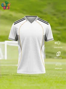 Personalized Kids Soccer Jersey - Custom Real Madrid Name Number Breathable Quick Dry - Training Shirt For Football Volleyball (Spring/Summer) - Gift Idea, Halloween, Thanksgiving, Christmas And New Year Gifts