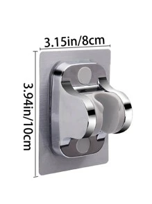 1 件方形高压淋浴喷头，大出水孔，单手操作，高流量家用淋浴喷头，适用于淋浴房 - 銀色 - 查看 14