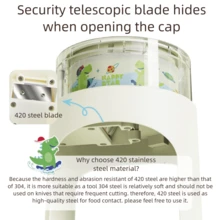 Happy-Star Dinosaur Shaped Manual Ice Shaver: Easy 4-Step Crank Operation, ABS Material, Shaves Smooth Ice Flakes! Extra Long Handle, Smooth Rotation, Fun Design With Dinosaur Shape. Can Also Be Used As A Bowl, No Electricity Needed. Enjoy Shaved Ice At Home, Essential For Gatherings!