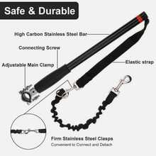 Lead Holder Spacer Expander Flexible Bike Holder Bike Leash Dog Biker Dog Leash - Black - View 2