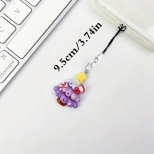 DIY圣诞树手机挂绳 创意手机挂件挂绳 手机链吊坠 书包小挂饰（挂绳和吊饰分开，随机发两条挂绳）