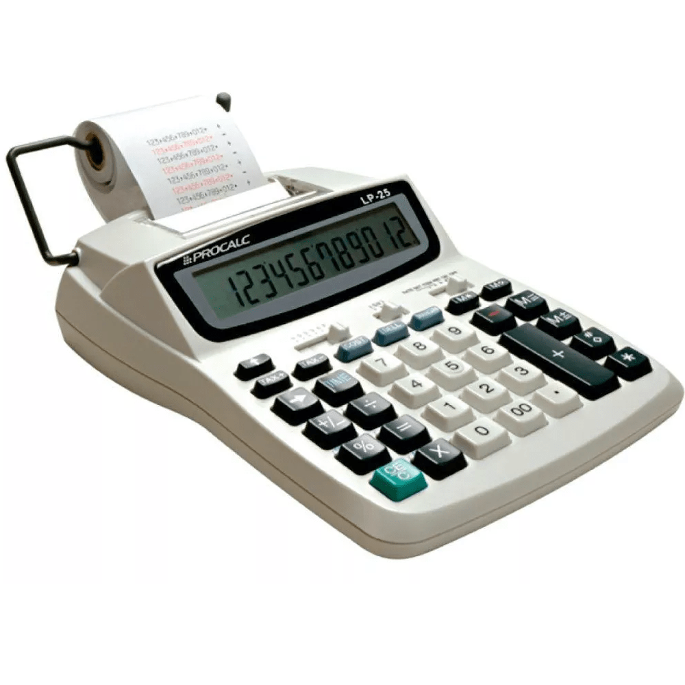 Calculadora de mesa c/bobina 12 digitos LP25 Procalc CX 1 UN