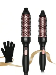 UKLISS 2-In-1 Multifunctional Hair Curler & Straightener, Negative Ion Curling Iron, Wet & Dry Use, Unisex Gift, Unique Gift, Cool Gift, Women Gift, Gift Set