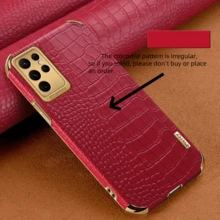 جراب هاتف بتقنية 6D وبطبعة جلد تمساح بتقنية الطلاء المضاد للخدش ومتوافق مع هواتف أبل وسامسونج وشاومي وأوبو وفيفو، هدية عيد الحب