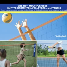 1pc Portable Tennis & Badminton Net 3.1m Wide Ideal For Gardens Courts Beaches Backyards Indoor/Outdoor Use Racks Not Included