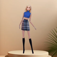 1 套时尚公主裙派对服装 11.8 英寸/30 厘米娃娃服装礼服娃娃裙配饰女孩玩具礼物（不包括娃娃）