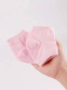 2件装护肘保湿套肘部凝胶覆盖脚跟袜肘套护肘适用于SPA保湿干裂皮肤护理 - 粉色 - 查看 9