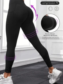 4pcs Sport High Waisted Seamless Leggings For Women - Slim Tummy Control Butt Lifting Legging For Running Cycling Yoga Pickleball Exercise Casual - 4 CÁI (Đen + Xám + Đỏ + Xanh) - Xem 2