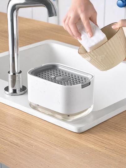 1 Stück Seifenspender Pumpflasche für Geschirrspülmittel für die Küchenarbeitsplatte, Küchenutensilien für maximale Effizienz in der Küche mit gemütlichen Herbst- und Winterstilen, hygienische Küchenhelfer für die Spüle