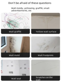 500 Grams Of Roller Paint Self-Brush Latex Paint Wall Repair Indoor Household Decontamination White Wall Repair White Subsidy Paste, With A Large Roller Brush In The Dirty Place Of The Wall To Facilitate Operation, Not Afraid Of Graffiti, Peeling And Cracks On The Wall.