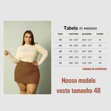 Women's Plus Size Skirt Shorts Underneath Elastic Fabric Clubwear Party Look Sexy Curve Mini Slit 44 To 54 - Màu nâu Sô-cô-la - Xem 2