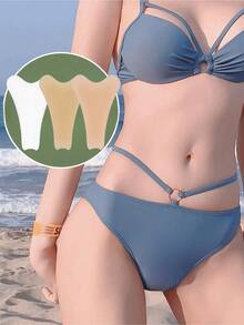 1 pieza/3 piezas Pegatinas de silicona impermeables y privadas para mujeres, para prevenir la exposición y la vergüenza al usar pantalones de yoga, trajes de baño para parques acuáticos, aguas termales o playa. Pegatinas de silicona especiales para la protección de las partes íntimas de las chicas en bikinis y trajes de baño.