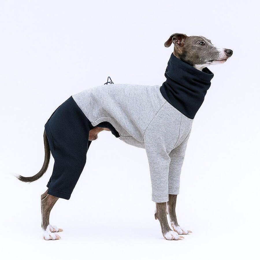 Autumn/Winter Dog Jumpsuit, Warm Bodysuit For Small/Medium Dogs, Protects Belly & Legs, Soft & Warm Fabric, Suitable For Poodle, Whippet, Beagle, Bulldog In Autumn/Winter - Black - View 1
