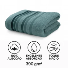 Bath Towel Set 4 Pieces 100% Cotton Thick Super Soft Terry Excellent Absorption New Premier Valletex - Green - View 3