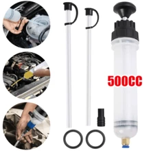 Lislark 500ML Car Oil Fluid Extractor Fluid Syringe Pump Manual Suction Transfer Filling - White - View 1