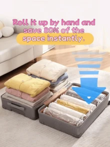15/3/1pc Vacuum Compression Travel Bags, Roll Up Storage Bags Without Vacuum Pump, Space Saving Luggage Packing Cubes, Travel Essentials For Clothes, Underwear, Bedroom Organization