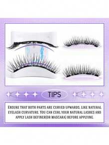 一套4件磁性眼线笔和磁性假睫毛套装 - 自然逼真可重复使用的磁性狐狸眼假睫毛，增强并拉长睫毛。（如果您不知道如何佩戴，请打开附带的视频。）假睫毛，万圣节，3D卷翘蓬松，无需胶水，佩戴舒适。强力磁铁，自然睫毛，假睫毛。 - 黑色 - 查看 7