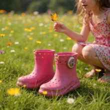 Kid's Rain Boots - Pink - View 4