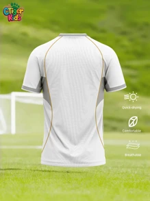 Personalized Kids Soccer Jersey - Custom Real Madrid Name Number Breathable Quick Dry - Training Shirt For Football Volleyball (Spring/Summer) - Gift Idea, Halloween, Thanksgiving, Christmas And New Year Gifts