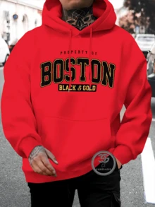 Boston Sweatshirt Cold Weather Jacket Printed Jacket Various Colors Premium Line Immediate Shipping - White - View 8