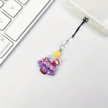 DIY圣诞树手机挂绳 创意手机挂件挂绳 手机链吊坠 书包小挂饰（挂绳和吊饰分开，随机发两条挂绳）