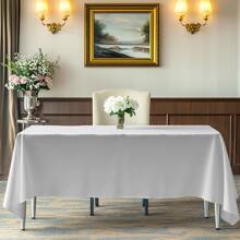 Satin Tablecloth For Wedding Reception - Round & Rectangular Wrinkle-Resistant Party Table Cover Multi Colors, Silky Shine For Birthday, Banquet, Themed Decor 1pc