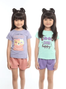 Conjuntos Femininos kit com 8 peças = 4 conjuntos Estilo, Conforto e Diversão - Multicolorido - Visão 5