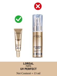 L’Oreal Paris 2支15毫升UV完美金色管状防晒霜，广谱防护，高SPF值，适合日常/户外使用，防水，控油，轻盈保湿，富含维生素E和天然植物提取物。 - 新多重防護隔離霜外禦小樣 - 查看 2