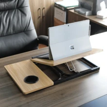 Lislark Klappbarer Laptop-Betttabletttisch, höhen- und winkelverstellbarer Laptop-Betttisch, Laptoptisch für Bett/Sofa/Sofasessel/Boden, Laptop - Aprikosenfarben - Übersicht 8