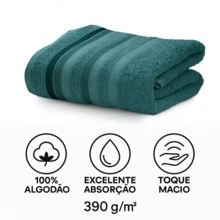 Bath Towel Set 4 Pieces 100% Cotton Thick Super Soft Terry Excellent Absorption New Premier Valletex - Green - View 4