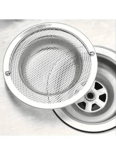 Filtro scarico in acciaio inossidabile per lavello da cucina, colino universale per lavello per smaltimento rifiuti alimentari, filtro per lavello da cucina per uso domestico