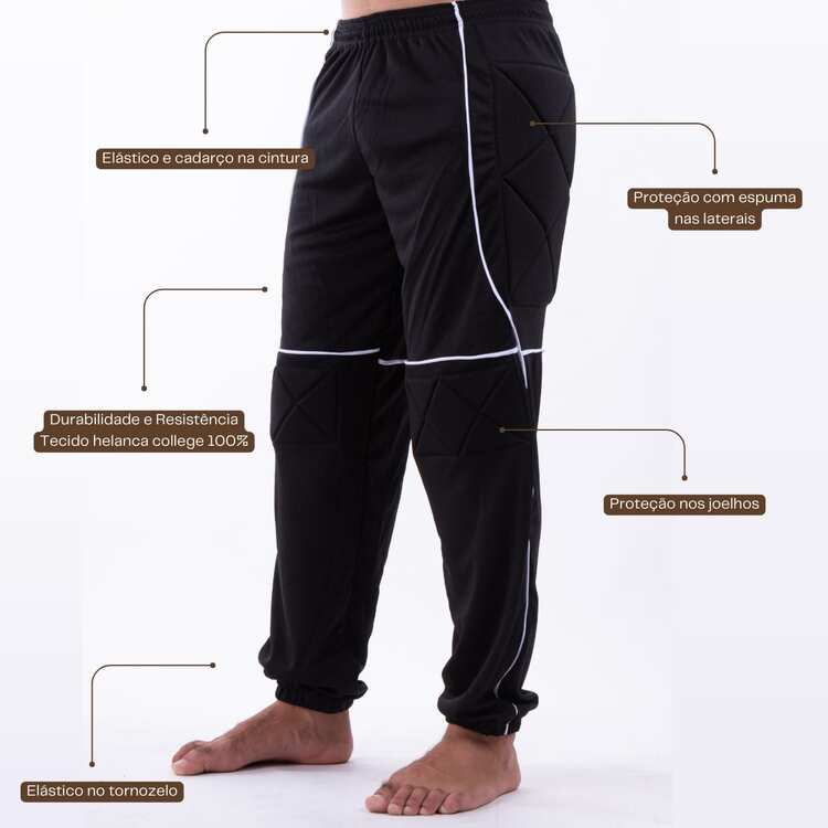 Adult Goalkeeper Pants With Protection - Negro - Añade 2