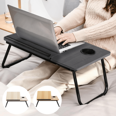 Lislark Laptoptisch, Tisch, Klappbarer Lapdesk, Laptop Betttisch Klappbar, Notebook Cup , Schublade, ,für Sofa Couch Boden Arbeiten Studieren Lesen Schreiben Essen
