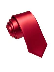 1 条男士领带，纯色光滑领带，商务正装，适合日常穿着、婚礼、庆典和商务着装男士领带 - 藏蓝色 - 查看 13